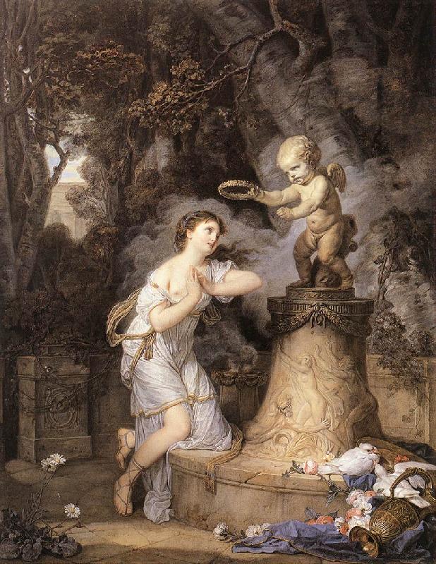 GREUZE, Jean-Baptiste Votive Offering to Cupid ghf oil painting image